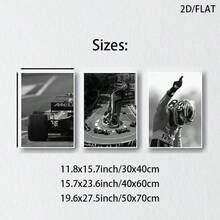 3 件套黑白 F1 赛车主题装饰画，现代简约海报，适用于卧室、客厅、书房、走廊、餐厅，理想的礼物，墙壁艺术装饰，高品质艺术印刷，无框 - 彩色 - 查看 5
