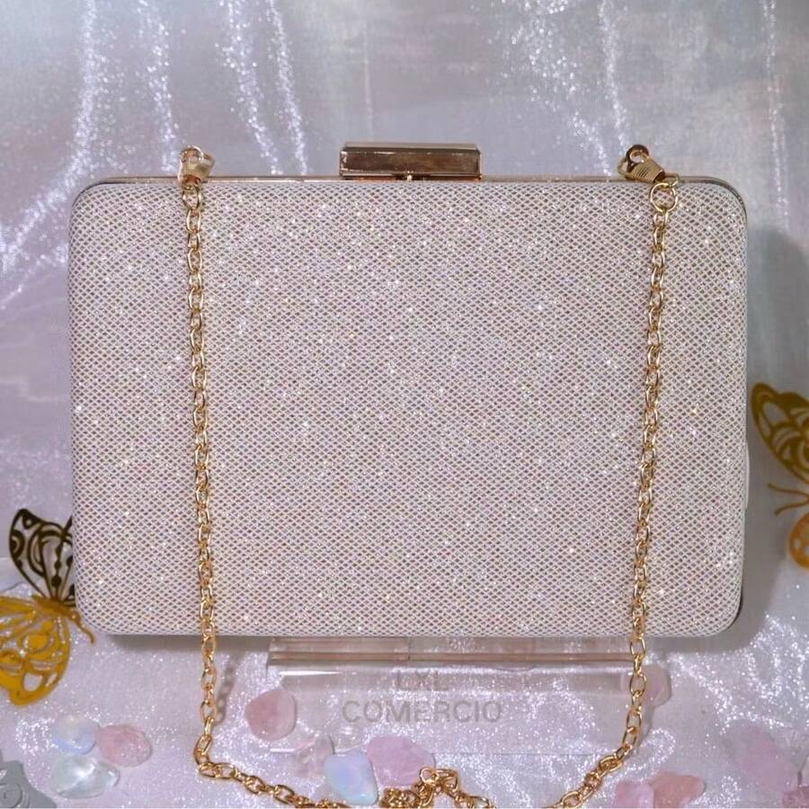 Women Glitter Crossbody Bag/Wallet For Party/Banquet/Wedding - Rượu sâm banh - Xem 1