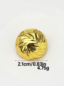 10 Peças/Pacote Botões Vintage de Metal, Design Assimétrico Enrugado, Botões de Decoração de Alta Qualidade para Casacos, Camisas, Suéteres, Ternos Casuais, Uniformes, Suprimentos de Costura DIY