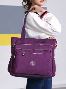 Bolso de tote de nailon para mujer, bolso de hombro multifunción, bolso de playa ligero de verano, bolsos bandolera de gran capacidad, bolsos de mano con múltiples bolsillos, para el campus, la biblioteca, los viajes, las vacaciones, el viaje diario, la oficina, las citas, las compras, la playa, el crucero, regalos de cumpleaños, regalos