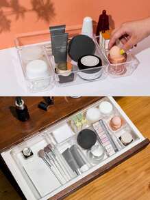 16pcs/Set Transparent Acrylic Drawer Storage Box, 5 Sizes, Independent, Freely Distributable, Multifunctional Desktop Organizer, Transparent Makeup Organizer, Beauty Storage And Organization, Dressing Table Display Rack, Bathroom Accessories, Jewelry Tray, Suitable For Makeup Products, Makeup Tools, Accessory Hair Clips, Office And Study Supplies Pencil Accessories, Home Decoration, Ideal Choice For Beauty Enthusiasts, Teacher And Student Gifts