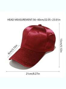 1 Stück unifarbene Unisex Seide Satinbasecap, vielseitiger Sonnenschutzvisier Hut für Frühling & Sommer