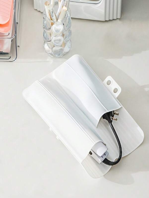 1 Exquisite, Simple And Fashionable White Silicone Pad, Straight Hair Clip, Heat-Insulating White Hair Permer, Straight Plate Clip, Protective Cover, Multi-Color Travel Portable Silicone Anti Scald Pad