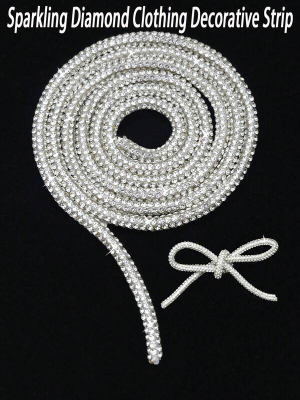 Sparkling Rhinestone Rope Clothing Jewelry Decorative Strip For DIY Wedding Dresses, Banquet Sets, Jackets, Bows, Corsets, Dresses, Suits, Shirts, Hoodiesropes, Clothing, Shoes, Bags, Pants, Accessories, Wedding Party Butterfly Making