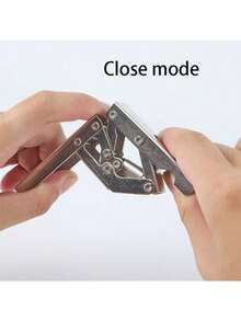 2 件/4 件/10 件免钻折叠式橱柜门铰链，橱柜门铰链，90 至 180 度旋转隐藏式支撑铰链，冷轧钢 - 銀色 - 查看 6