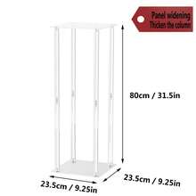 1pc Acrylic Flower Stand, Transparent Column Vase Holder - Geometric Center Decor For Wedding, Tabletop Flower Rack, Outdoor Decoration, Home Gathering, Wedding Party Decor, Silk Flower Arrangement Wedding Stage Decor, Home Floral Stand