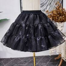 4-Layer Lolita Underskirt, Soft Non-Bone Tulle, Versatile Puff Petticoat For Lolita/Cosplay