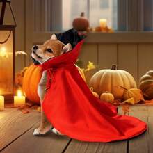 1 件可调节万圣节宠物猫狗斗篷服装 - 紅色 - 查看 8