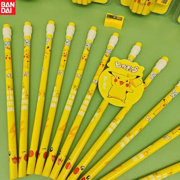 bandai 1pc/12pcs Bandai, Stationery, Pencil, Cartoon Pencil, Kawaii Student Stationery, Back To School Stationery, School Supplies, School Office Home Furnishings, Gifts, Perfect Party Gifts&Birthday Surprise Gifts, Ideal For Christmas, Halloween, Thanksgiving Gifts.