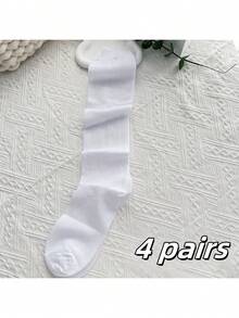 1/4 pary damskich skarpetek Subkultura Retro Słodkie Koronkowe Bąbelki Siatki Oddychające Cienkie Wiosenne i Letnie Czarno-Białe Różowo-Szare Skarpetki JK Dziewczęce Proste Jednokolorowe Skarpetki Do Układania Pończoch, Przytulne - Wielokolorowe - Zobacz 14