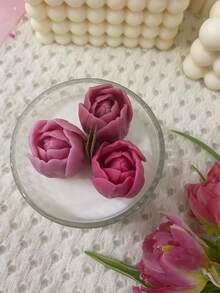 3D Tulip Silicone Mold - Floral Candle/Soap/Resin DIY Craft Kit - White - View 2