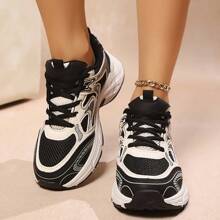 2025 Women's All-Season Breathable Mesh Running Shoes – Thick-Sole Heightening Athletic Casual Shoes