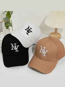 1 PIEZA Gorra de béisbol bordada - Sombrero protector solar transpirable con correa ajustable y parches con letra NY, Gorra ligera de verano para exteriores para correr/gimnasio/ropa de calle