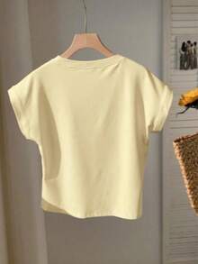 PLAYERA AMARILLA DE DAMA PARA ESTE VERANO IDEAL PARA GYM O CASUAL - Amarillo - Ver 4