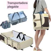 cuna, transportadora y maletera para bebé, tiene 4 funciones - GRIS/AZUL - Ver 2