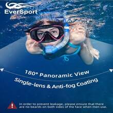 EverSport Swim Goggles Adult With Nose Cover, Anti-Fog Clear Diving Mask Wide View No Blurring For Men Women Youth
