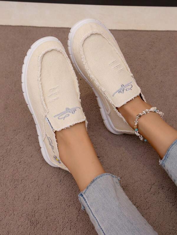 Sapatos casuais antiderrapantes unissex, mocassins leves de cano baixo sem cadarço para mulheres