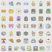 50PCS Sparkling Little Expression Stickers Vinyl Aesthetics Stickers Scrapbooking, Diary, Bumper, Skateboard, Water Bottle, Cartoon, Hard Hat, Car Stickers And Decals - Multicolor - View 3