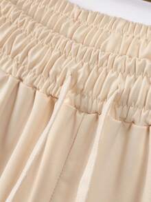 夏季新款男士短裤纯色裸色板休闲运动健身跑步浪漫约会松紧腰抽绳长裤户外露营男五分裤