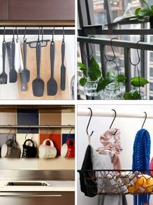 S Hooks For Hanging, Metal S Shaped Hook Heavy Duty Hanging Hooks For Pot Rack, Pans Plant, Towels, Jeans, Closet, Clothes, Hats, Cups In Kitchen, Bathroom, Bedroom And Office