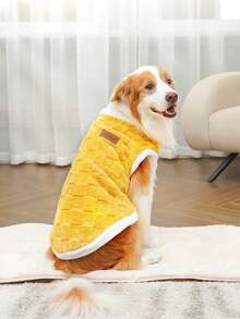 1 件宠物毛绒背心 - 可机洗，加厚保暖，柔软舒适，秋冬狗狗衣服，毛绒服装，适合小型/中型/大型宠物，狗猫用品，XS-8XL