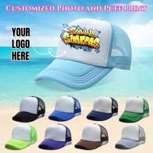 Customized Travel Sun Protection And Sunshade Hats For Truck Drivers, Couple Travel Baseball Hats, Sponge Mesh Hats - A - View 12