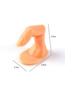 5件/2件/8件/10件亚克力指甲练习指，指甲油美甲假手指美甲练习指，美甲训练工具 - 杏色 - 查看 5