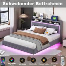 Bed Frames - Gray + Upholstered + 140cm*200cm - View 3