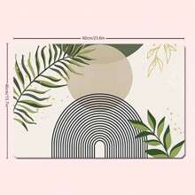 1/4 Stücke Set Salbeigrüner Boho Mittelalter-Themen Badezimmer Duschvorhang, Badematte, U-förmiger Toilettendeckel, wasserdichter Duschvorhang Badezimmer Dekoration, moderne Vorhangteiler, ohne Bohren, Polyester, maschinenwaschbar Schulanfang