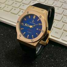 Pallyjane Men's Watch With Pointer Gold Black Silver Watch + Box Ready For Delivery - Multicolor - View 3