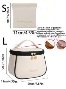 Sac cosmétique portable en PU, sac de rangement cosmétique portable, sac cosmétique de toilette, sac de rangement de voyage multifonction, essentiels de voyage, essentiels de croisière, essentiels de dortoir, cadeaux de la Saint-Valentin, cadeaux pour les demoiselles d'honneur, cadeaux d'anniversaire, cadeaux pour les amis et les enseignants, cadeaux pour maman, cadeaux de Noël, cadeaux d'Halloween