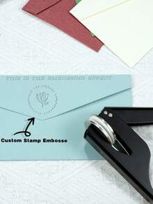 Custom Book Embosser, Personalized Embosser Stamp,Book Embosser,Scrap Booking Embosser, Personalized Envelopes Embosser, Book Lover Gift, School Supplies,Back To School - Multicolor - View 7