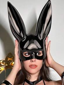 1pc Accessories For Sexy Lingerie, Minimalist Cosplay Bunny Ear, Nightclub Eye Mask, Halloween Party Decoration - Multicolor - View 6