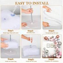 2.5m/8.2ft Gold Balloon Arch Kit With Water Base - Reusable For Weddings, Christmas & Outdoor Parties | Indoor/Outdoor Decorations (Halloween, Birthdays)