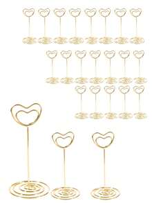 20/10/5 Stücke goldene Tischnummernhalter, Hochzeit Tisch Nummer Ständer, Essenplatzkarten Halter, Mittelstück Dekorationen Fotoclips, Weihnachten