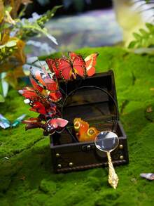 1pc Butterfly Fascinator Hats Monarch Butterfly Headband Crown Tea Party Kentucky Halloween Costume Headpiece - Multicolor - View 9