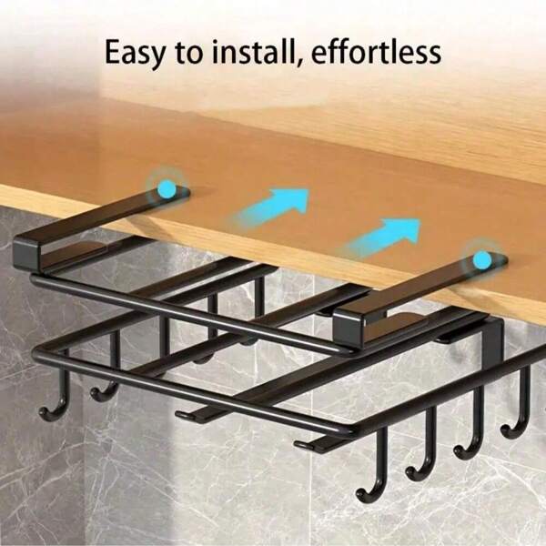 1pc Non-Drilling Kitchen Cabinet Storage Rack - Multi-Function Metal Organizer Shelf, Suitable For Cutting Board, Easy Installation, Space Saving Design, Ideal For Kitchen & Dining Room, Metal Wall Mount Rack, Practical Shelf