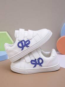 Fashionable Neutral Casual Hook And Loop Children's Sports Shoes Suitable For Both Boy And Girl, Pentagram Whiteboard Shoes, Very Suitable For Back To School Season - White - View 4