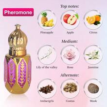 FLATPEA 1pc 10ml Arabian Pheromone Roll-On Perfume Oil, Suitable For Daily Use And Dating, Ideal Gift For Him/Her