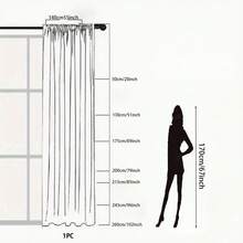 1 Panel Bohemian Floral Embroidery Summer Sheer Small Window Curtain, Rod Pocket Top Hanging, Suitable For Living Room, Bedroom, Kitchen, Balcony, Garden, Cottage, Window Decor - Beige - View 2