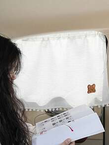 汽车窗帘遮阳帘卡通布艺舒适车用防晒隔热遮阳帘婴儿车窗遮阳挡侧挡