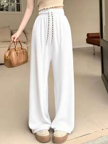 Pantalón Largo de Mujer Corte Comfort  Casual - Blanco - Ver 2
