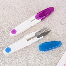Sewing Scissors, Colored Transparent, Covered, Yarn Scissors, Household Multifunctional Cross Stitch Scissors