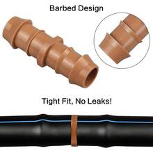Drip Irrigation Fittings Kit For 1/2 Inch Tubing, 20 Pieces Drip Irrigation Parts For Drip Sprinkler System - 8 Couplings, 6 Tees, 6 Elbows, Drip Line Connectors For 1/2" Drip Irrigation Hose - 17mm Drip Fittings Set-20P - View 4