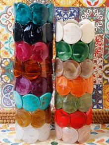 1pc Bohemian Colorful Elastic Bracelet, Perfect Gift For Women Beach Holiday Casual Party - Colorful Bracelets - View 9