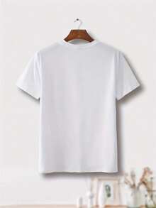 Mens Cotton T-Shirt - "Fake Money" Graphic Tee, "Don't Go Broke Trying To Look Rich" Slogan,  Streetwear, Comfortable Fit - White - View 2