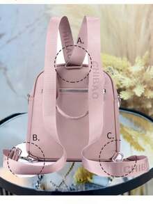 Women's Casual Single And Double Backpacks, New Versatile Shoulder Bags, Large-Capacity Student School Bags, New Multi-Functional Oxford Cloth Crossbody Bags, Versatile Single Shoulder Bags, Stylish Backpacks, Handbags - 紅色 - 查看 8