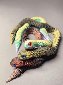 3D Snake Toy With Movable Joints, Lifelike Crawling Animal Snake In Various Colors, Ideal Gift (Eye Color Random)