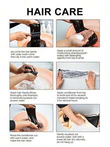 3pcs Natural Black Synthetic Hair Extensions, Sew-In Style, 22 Inch Braided Weft, For Women - Black - View 8