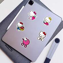 50PCS Funny Hello Kitty Anime Stickers Sanrio Decals DIY Motorcycle Travel Luggage Skateboard Classic Toy Cute Stickers, School Supplies,Back To School - Multicolor - View 11